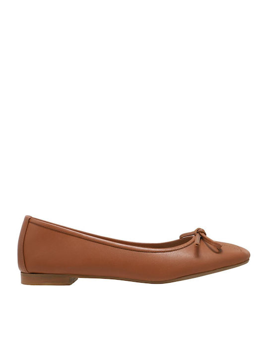 Kalogirou Lederne Damen Ballerinas in Tabac Bra...