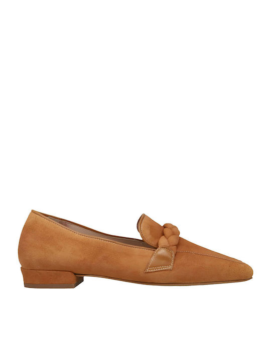Women's Loafers in Tabac Brown Color