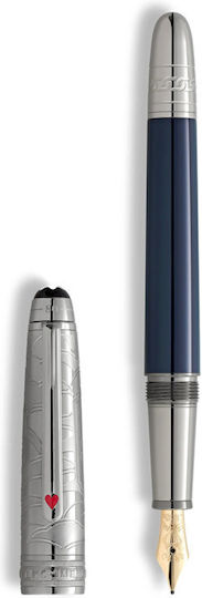 MontBlanc Meisterstruck Doue Around World Writing Pen Blue with Blue Ink