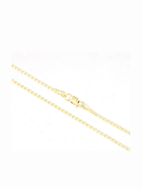 Al'Oro Χρυσή Αλυσίδα Λαιμού 14Κ Λεπτή Πάχους 1.4mm και Μήκους 50cm