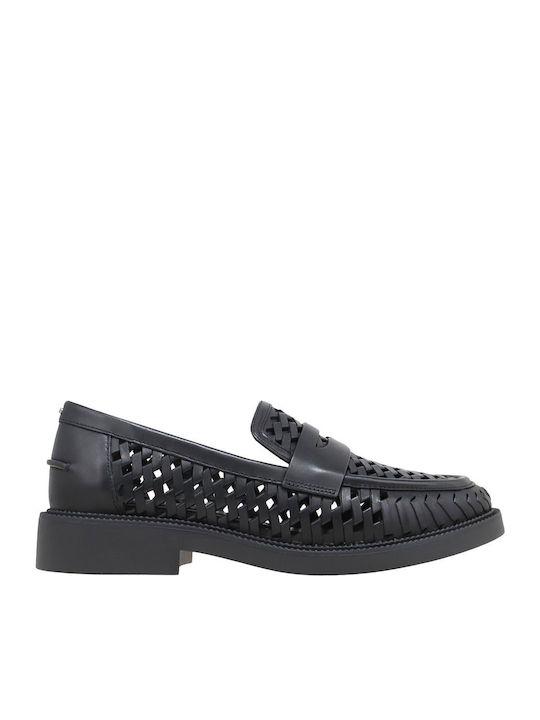 Eden Δερμάτινα Γυναικεία Loafers σε Μαύρο Χρώμα