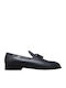 Leder Herren Mokassins in Blau Farbe