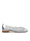 Synthetic Leather Ballerinas Silver