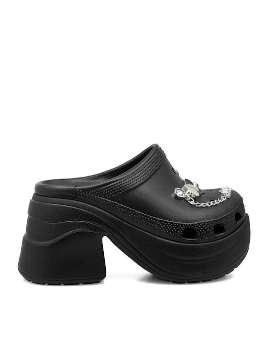 Mules with Heel in Black Color