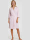 Pink Label Καλοκαιρινή Γυναικεία Ρόμπα Soft Pink