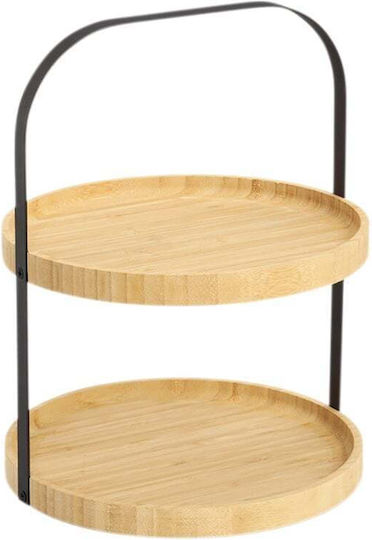 Zeller Fruitieră din bambus 2 nivele Maro 25x33buc Zeller Fruitieră din bambus 2 nivele Maro 25x33buc