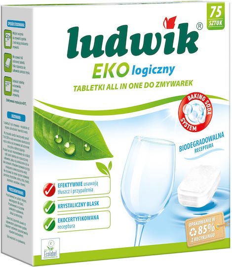 Ludwik All In One Eco-friendly Dishwasher Tablets 75 Pcs
