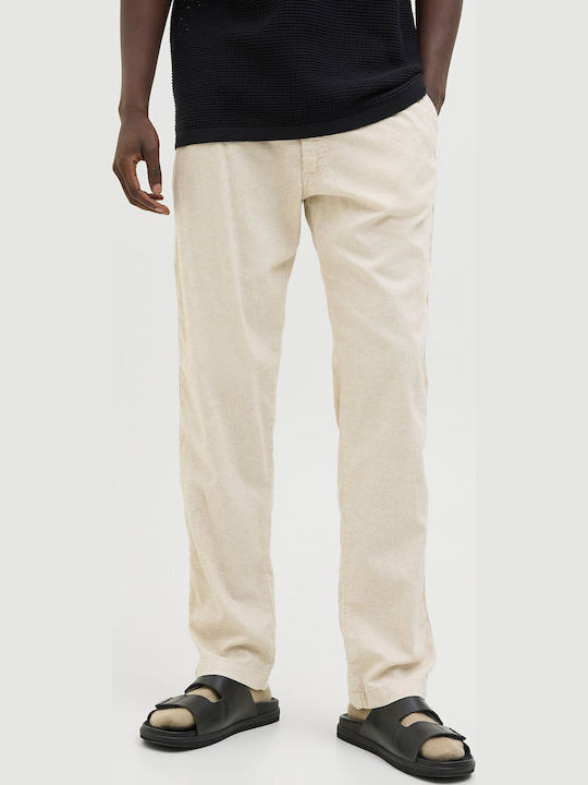Jack & Jones Pantaloni în Fit Relaxed Culoare Ecru