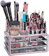 Relaxdays Organizator Cosmetice Cu 4 Sertare Transparent Roz 24x19x13.5cm