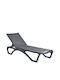 Șezlong Plastic Gri 190x69x31.5cm