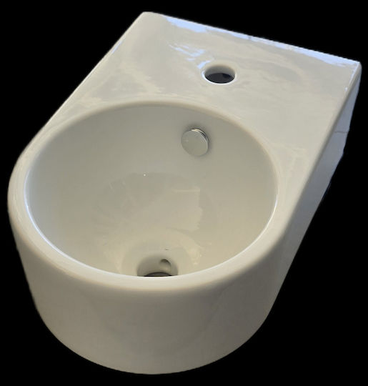 Vitruvit Wall Mounted Countertop Sink Porcelain 45x30cm White