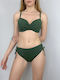 Bikini Inferioare Slip Talie Înaltă Verde