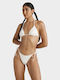 Slip Bikini Cu Dantelă Whisper Alb
