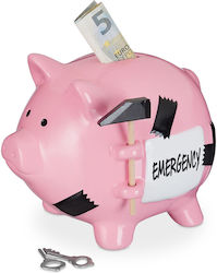 Dringendes Sparschwein Pink Relaxdays