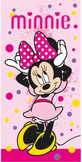 Kinder-Strandtuch Minnie Mouse Pink Disney Borea Polyester 70x140