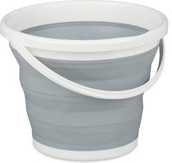 Foldable Bucket 10l Grey Relaxdays Foldable Bucket 10l Grey Relaxdays