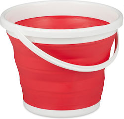 Foldable Bucket 10l Red Relaxdays Foldable Bucket 10l Red Relaxdays