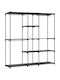 Songmics Floor Garment Rack made of Metal Black 182x43x182cm
