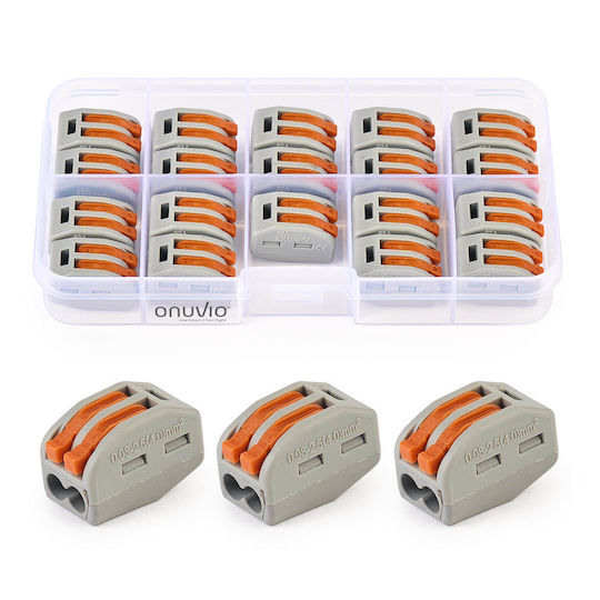 Set 19 Conectori Rapizi Blocuri Terminale Rapide Pârghie Instalații Electrice 2 Pini Tip 222-412