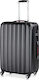 Troler mare pentru avion Monzana Exopack 45.5 X 28 X 70cm 4 roți rotire 360 ABS negru