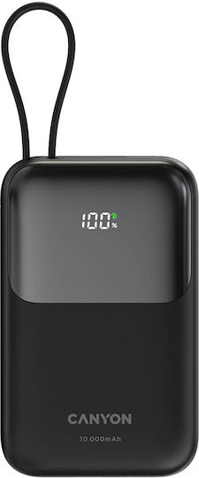 Canyon OnPower 101 10000mAh 22.5W με Θύρα USB-A και Θύρα USB-C Power Delivery Μαύρο