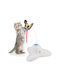 Interactive Cat Toy Butterfly Non-slip Base 33.5 X 20.5 X 18 Cm White