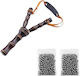 Set Prastie din Lemn 200 Bile Metalice 10 Mm Airsoft Prastie 19 Cm Maro