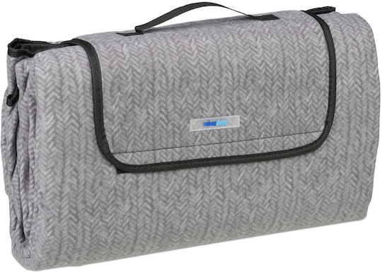 Relaxdays Pătură Picnic 200x200cm În Culoare Gri