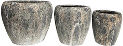 InTheBox Set 3 Pots Clay Anthracite Beige
