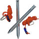 Metal Pegs Ropes Set of 2 Pieces for Additional Securing of Umbrellas Tents Solart 2517