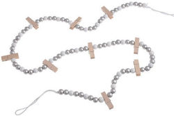 Victoria Vynn Christmas Garland with Silver Beads
