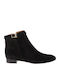 Wildleder Stiefeletten Damen Schwarz