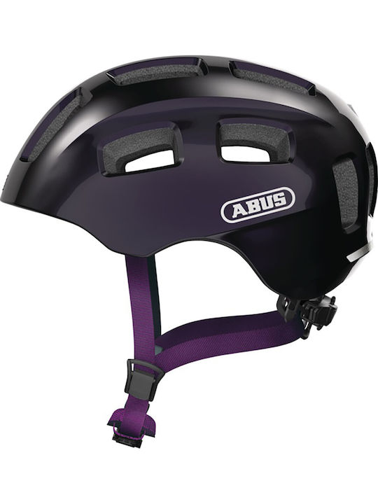 Abus Youn-i 2.0 Schwarz-Lila Fahrradhelm Kinder Größe S