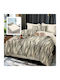 Pucioasa Set Husă de Pilotă Dublă cu 4 Fețe de Pernă 200x220 Animal Print