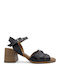 Din piele Sandale Negre