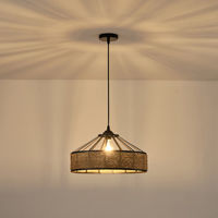 Eurolamp Helios Ceiling Light Black with Rope for E27 Socket 40x130x130cm