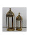 Floortop Metallic Lanterns Set Bronze 2pcs