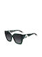 Missoni Women's Sunglasses with Green Plastic Frame and Gray Gradient Lens