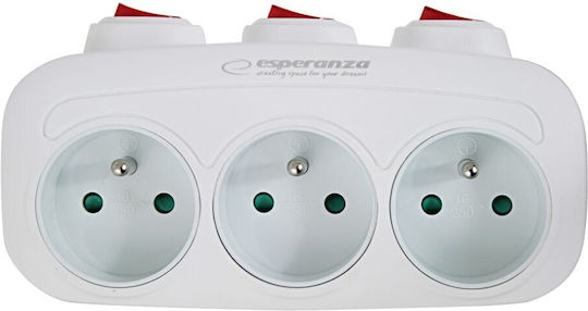 Esperanza Power Strip 3 Positions with Switch without Cable