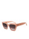 Faos Skyros Women's Sunglasses with Pink Plastic Frame and Brown Gradient Lens SKYROS017565319145