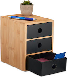 Relaxdays Sertar de birou 3 Locuri 15cmx20cmx21cm Maro Relaxdays Sertar de birou 3 Locuri 15cmx20cmx21cm Maro