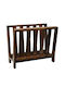 Sinialo Wooden Magazine Rack Brown 37x26x43cm