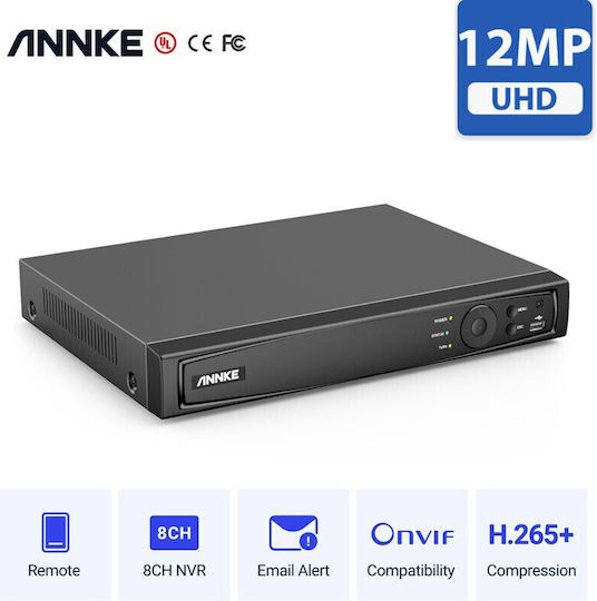Annke 01370154 Καταγραφικό NVR με Ανάλυση 4K