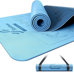 Sportneer Exercise Mat Pilates Blue Length 72cm Sportneer Exercise Mat Pilates Blue Length 72cm