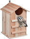 Decorative Wooden Birdhouse 38.5 X 25 X 28 Cm Light Brown