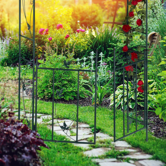 Poartă Metalică Arcuită pentru Flori Cățărătoare Verde Închis 230 X 113,5 X 36,5 Cm Relaxdays Poartă Metalică Arcuită pentru Flori Cățărătoare Verde Închis 230 X 113,5 X 36,5 Cm Relaxdays