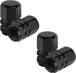 Set of 4 Black Car Valve Caps Set of 4 Black Car Valve Caps
