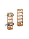 Bamboo Wine Racks & Cabinets Bottle Holder 2 Pieces Natural 53 x 14 x 12 cm