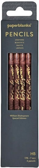 Paperblanks Pencils Set 4 William Shakespear 9781408763629