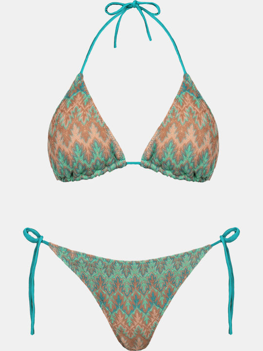 Rock Club Set Bikini Τιρκουάζ